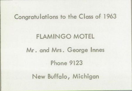 Flamingo Motel - Old Yearbook Ad (newer photo)